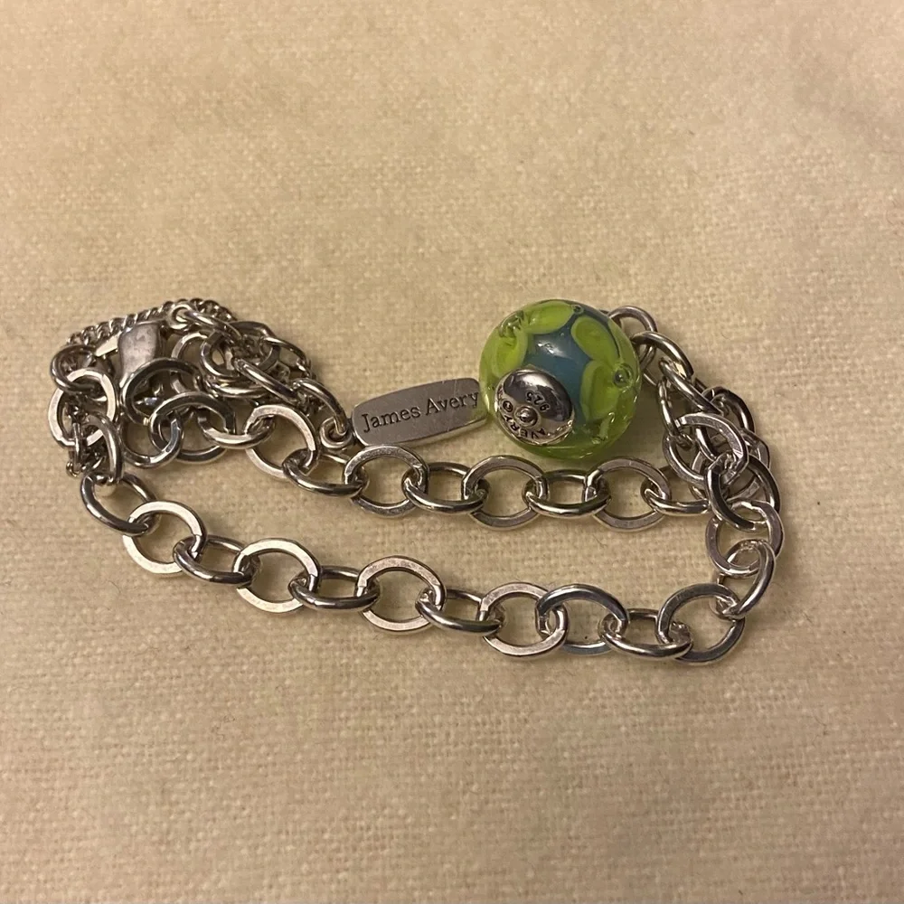 SOLDJames Avery bracelet with retired glass flower finial - Picture 7 of 8